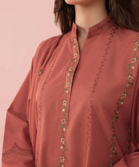 WINTER-3PC DHANAK EMBROIDERED SHIRT WITH BAMBER CHIFFON EMBROIDERED DUPATTA-4131
