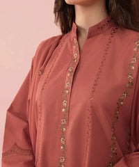 WINTER-3PC DHANAK EMBROIDERED SHIRT WITH BAMBER CHIFFON EMBROIDERED DUPATTA-1505