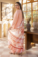 SUMMER-3PC LAWN LASERCUT EMBROIDERED SHIRT WITH MOARK PRINT DUPATTA-VOL-3