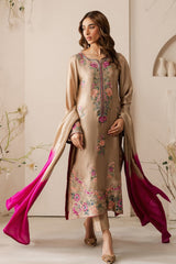SUMMER-3PC LAWN EMBROIDERED SHIRT WITH CHIFFON TYE&DYE DUPATTA AND TROUSER-4768