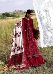 WINTER-3PC KARANDI EMBROIDERED SHIRT WITH WOOL PRINTED SHAWL AND TROUSER-5215