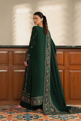 WINTER-3PC KARANDI EMBROIDERED SHIRT WITH KARANDI EMB SHAWL AND TROUSER-5195
