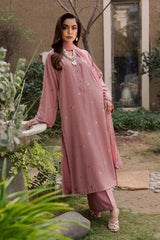 SUMMER-3PC LAWN EMBROIDERED SHIRT WITH CHIFFON EMBROIDERED DUPATTA AND TROUSER-4755