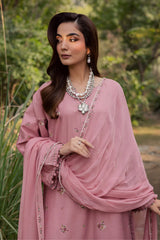 SUMMER-3PC LAWN EMBROIDERED SHIRT WITH CHIFFON EMBROIDERED DUPATTA AND TROUSER-4755