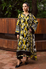 WINTER-3PC KHADDAR PRINTED SHIRT WITH KHADDAR PRINTED DUPATTA AND PRINTED TROUSER-2654